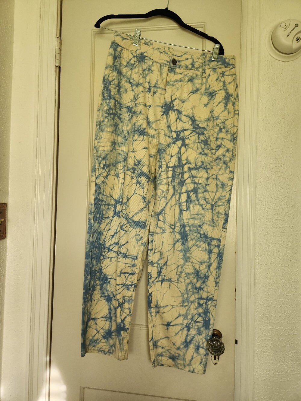 Rachel Comey Marbled Blue and White Jeans